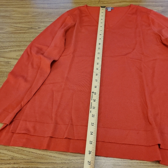 J. Jill Merino Wool Sweater V Neck Size L - Picture 3 of 9